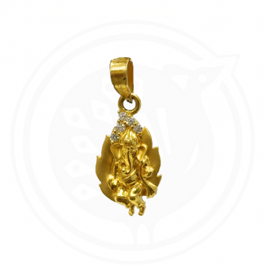 22kt Gold Casting Ganesh Pendant